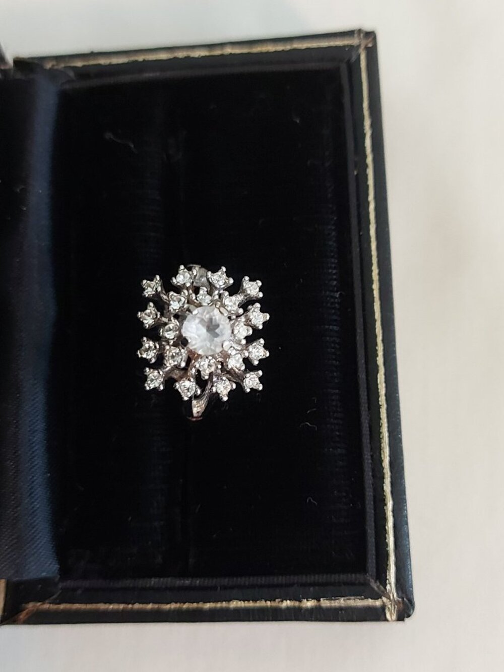 Shining  Silver and White CZ Ring